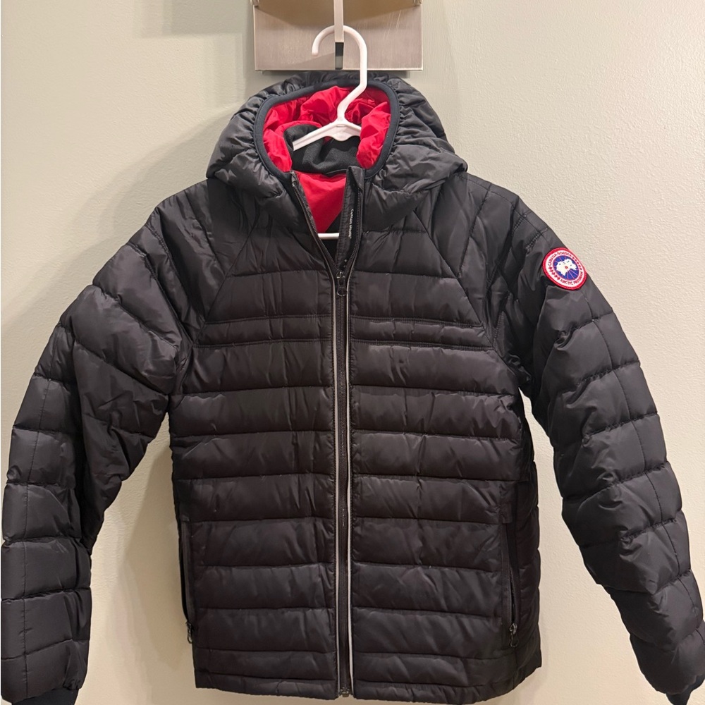 Canada Goose Kids Puffer Jacket - Black with Red Lining